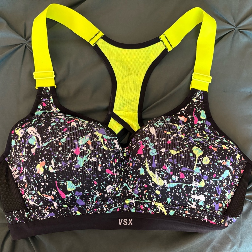 VSX Victoria’s Secret Sports Bra in Neon Splatter